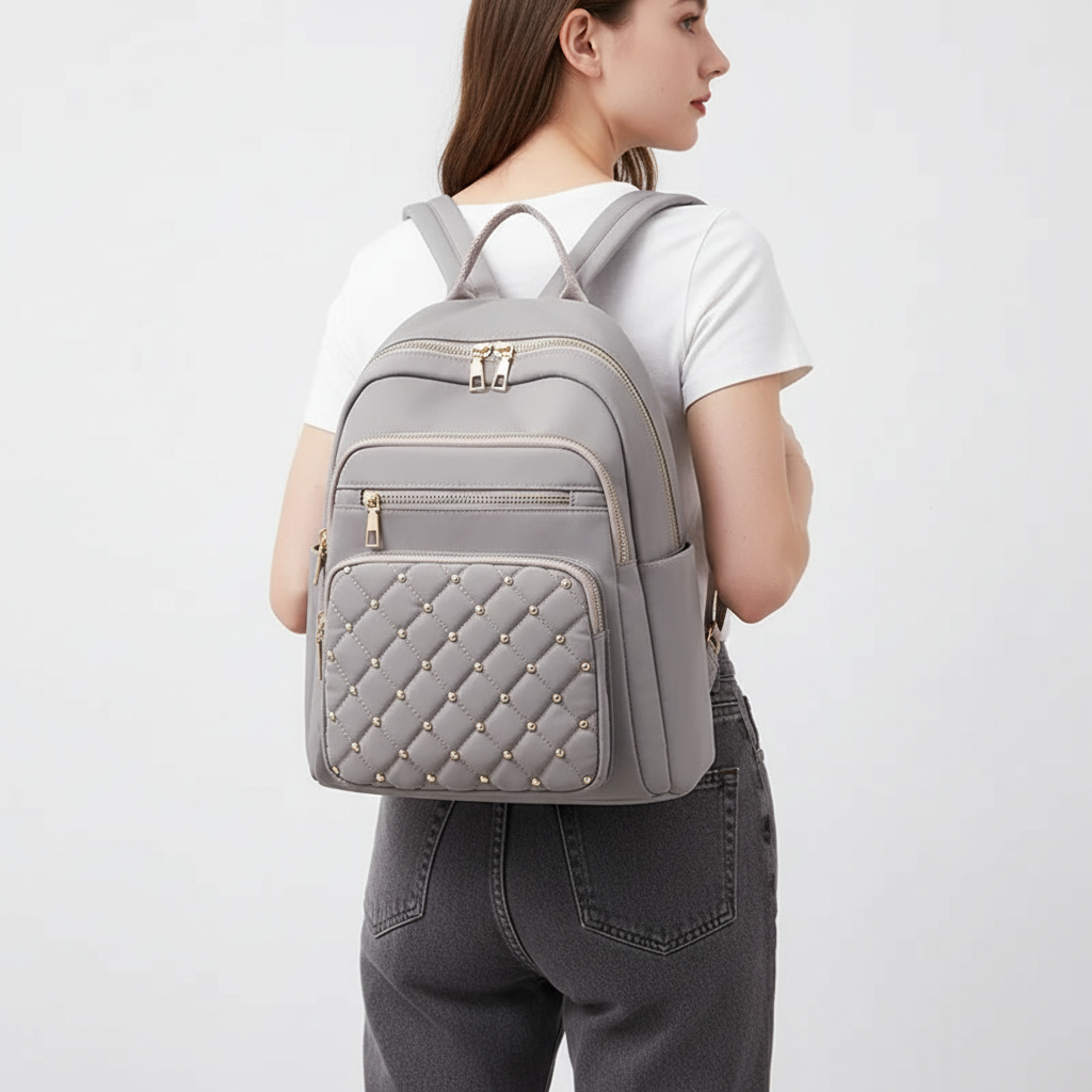 Unisex wasserdichter Nylon-Rucksack – Elegant und geräumig für den Alltag