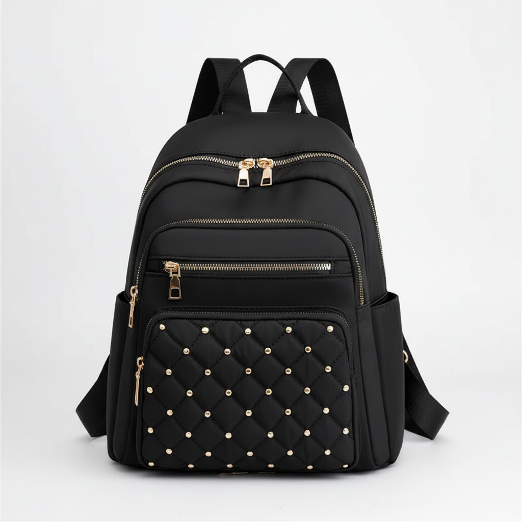 Unisex wasserdichter Nylon-Rucksack – Elegant und geräumig für den Alltag