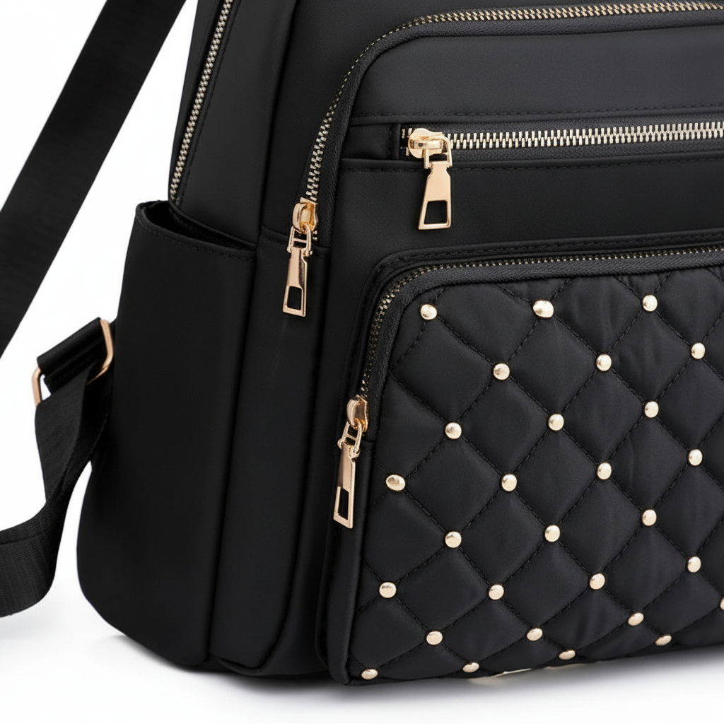 Unisex wasserdichter Nylon-Rucksack – Elegant und geräumig für den Alltag