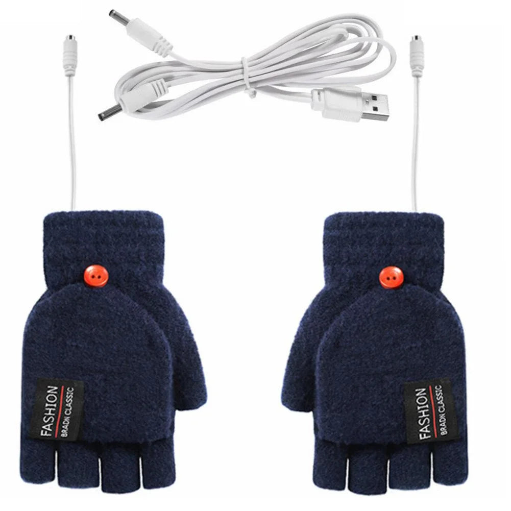 Über USB aufladbare beheizbare Handschuhe mit Wellenmuster