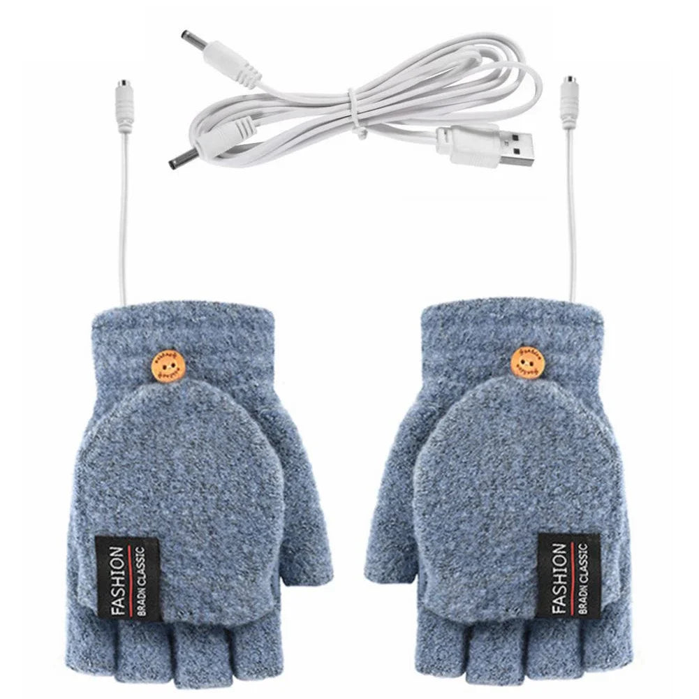 Über USB aufladbare beheizbare Handschuhe mit Wellenmuster