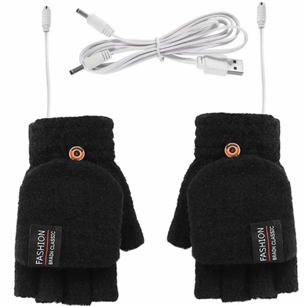 Über USB aufladbare beheizbare Handschuhe mit Wellenmuster