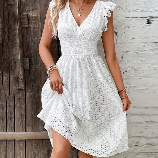 Sommerkleid mit V-Ausschnitt