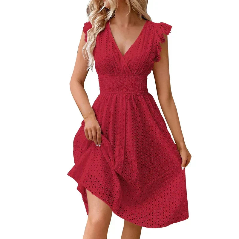 Sommerkleid mit V-Ausschnitt