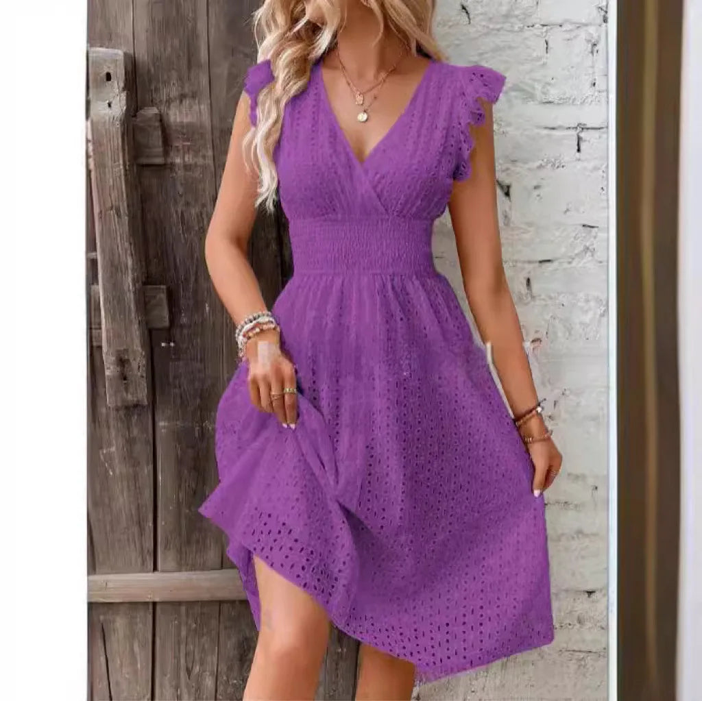 Sommerkleid mit V-Ausschnitt