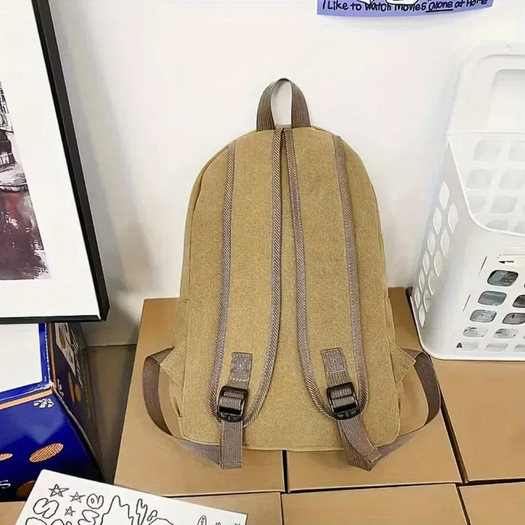 Canvas-Rucksack mit Vordertasche