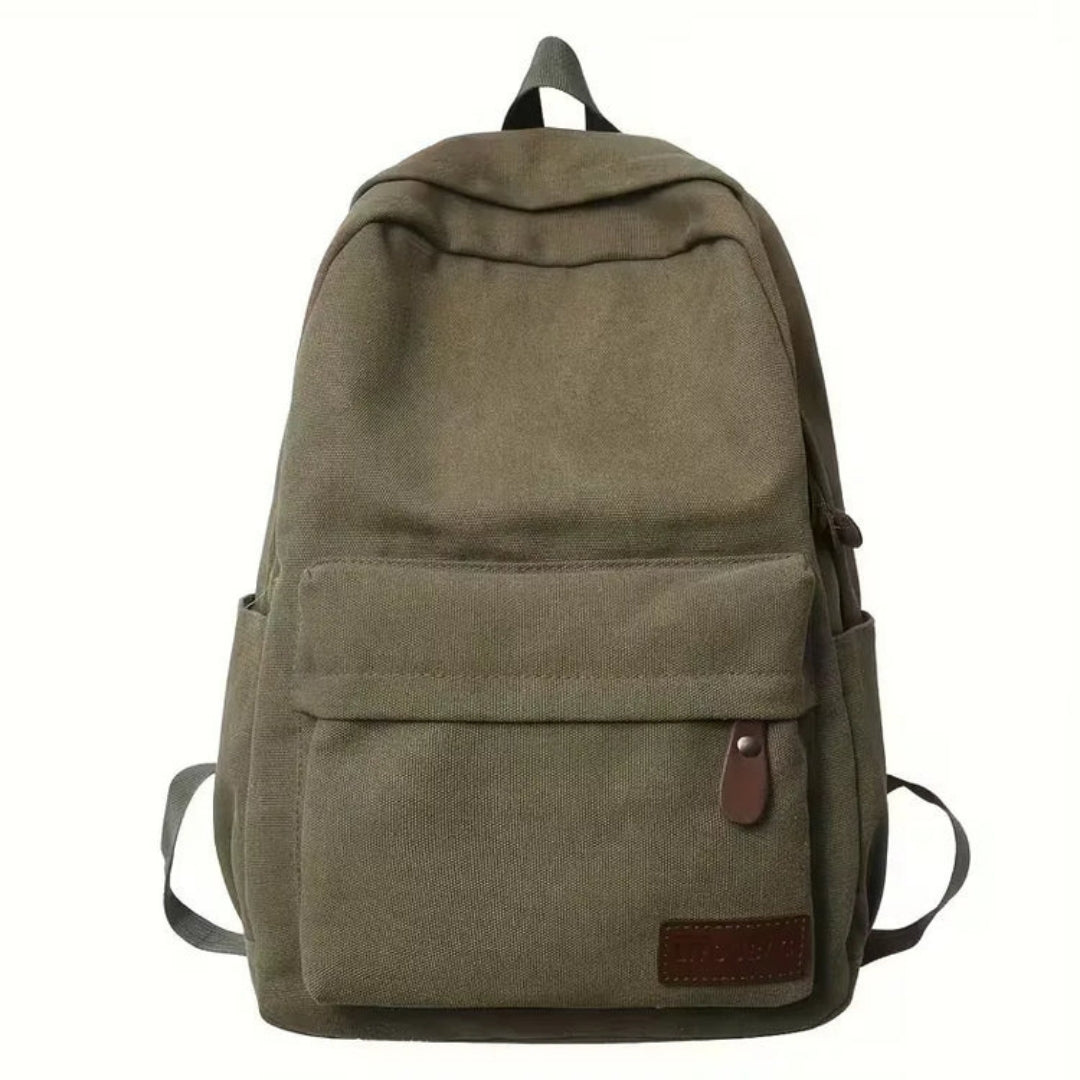 Canvas-Rucksack mit Vordertasche