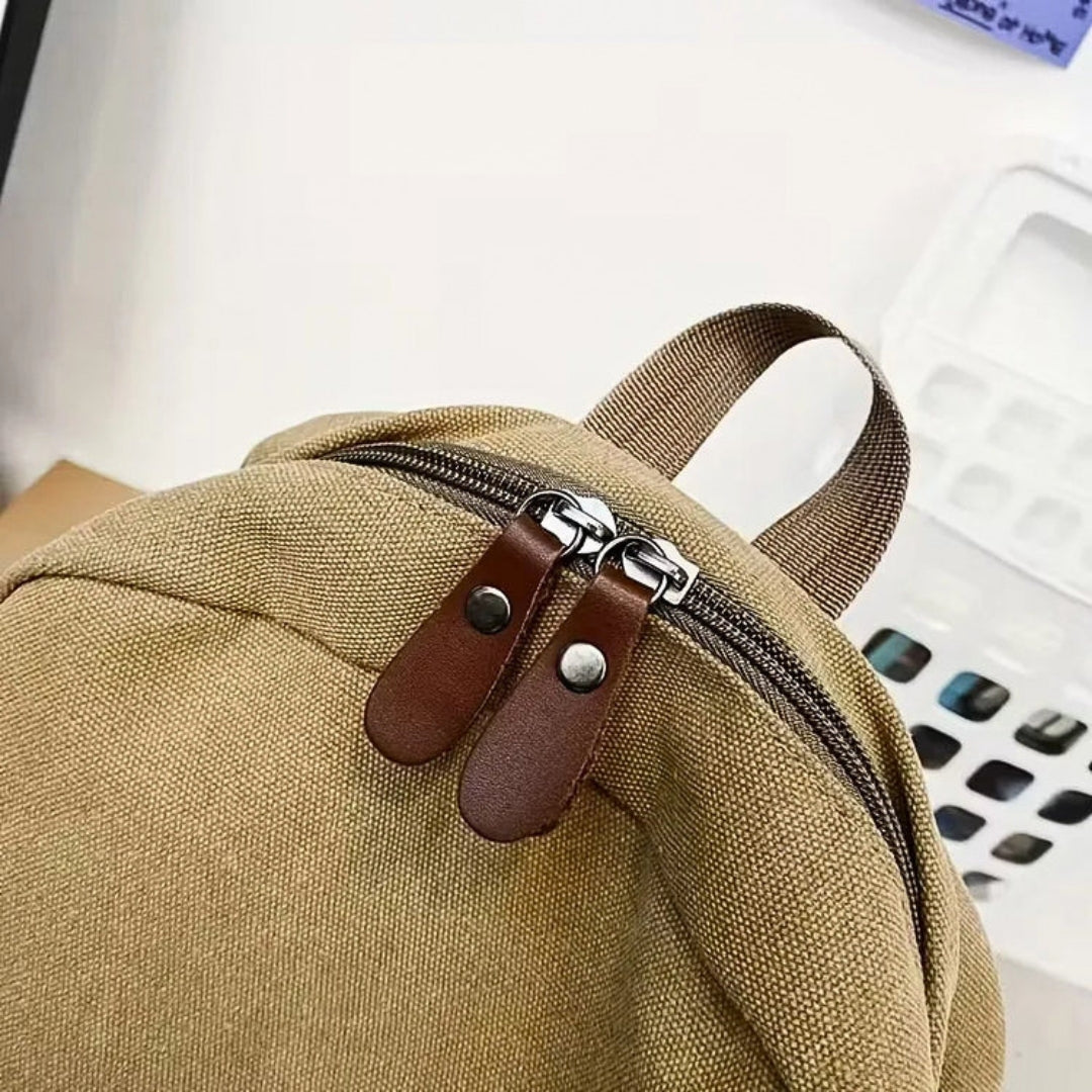 Canvas-Rucksack mit Vordertasche