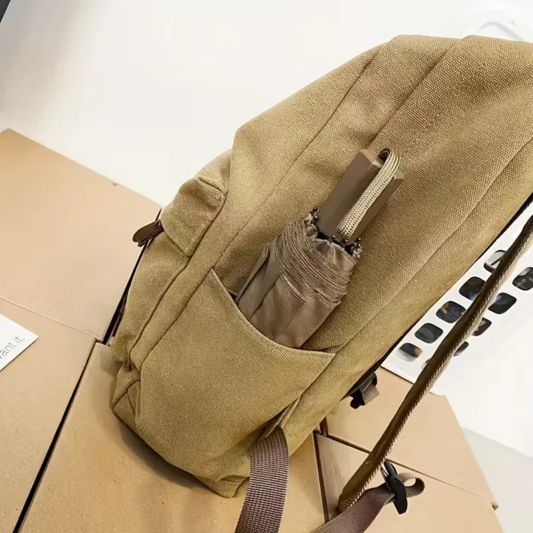 Canvas-Rucksack mit Vordertasche