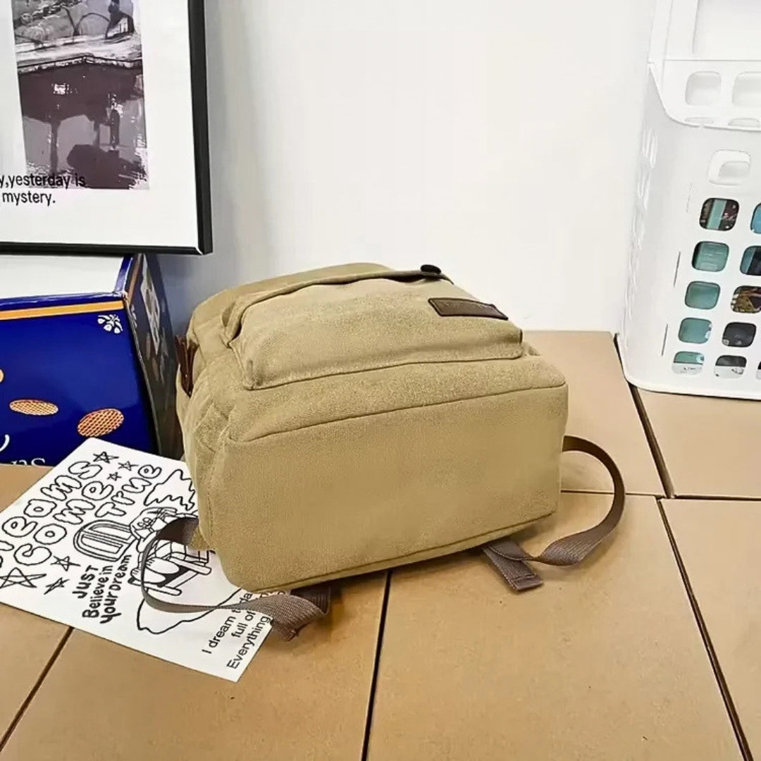 Canvas-Rucksack mit Vordertasche