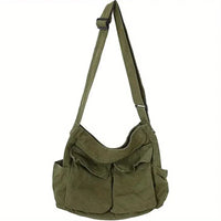 Canvas-Schultertasche für Damen – Vintage und geräumig