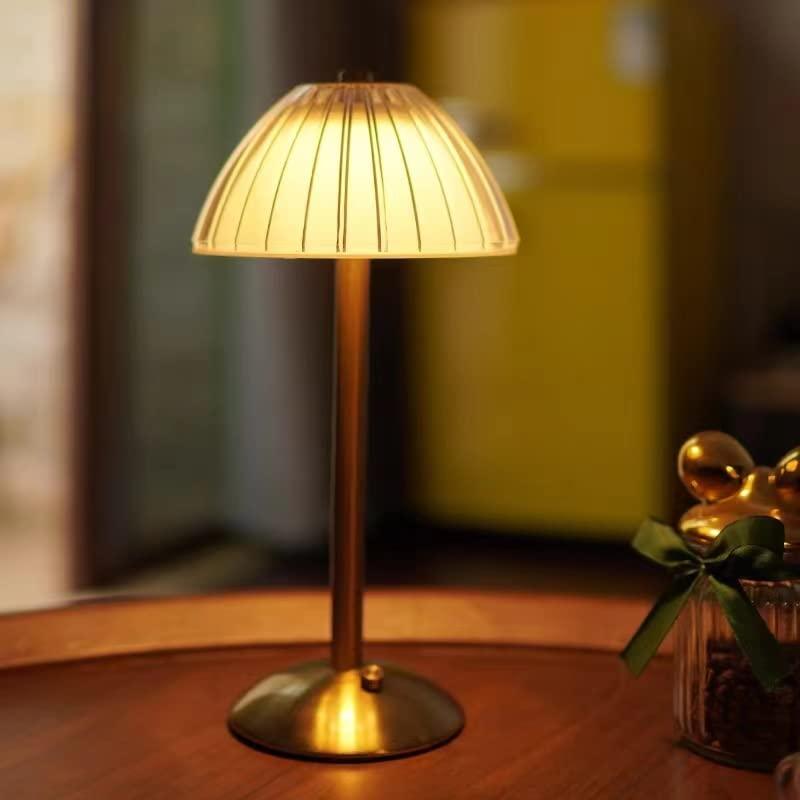 Kabellose Tischlampe - Kristallglas - Touch-Bedienung - Eleganter Hotel-Stil