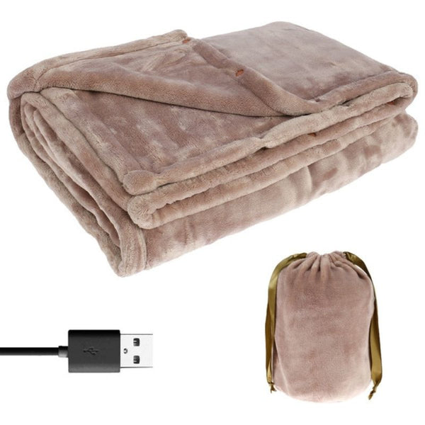 Kabellose elektrische Heizdecke | Über USB aufladbare Flanell-Wärmedecke