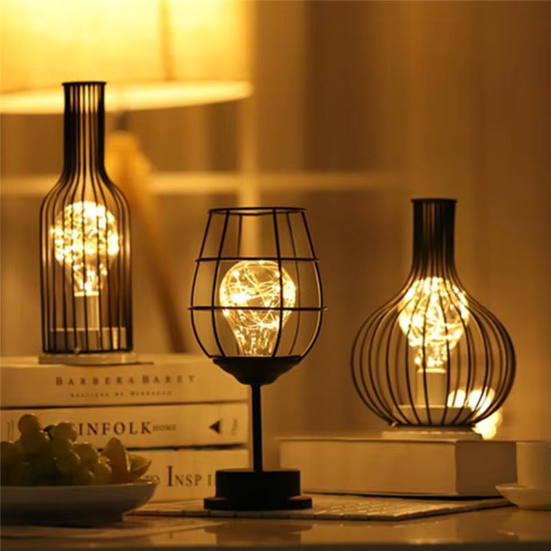Kabelloses Stimmungsleuchten-Set – 3 einzigartige LED-Tischlampen mit Wein-Thema