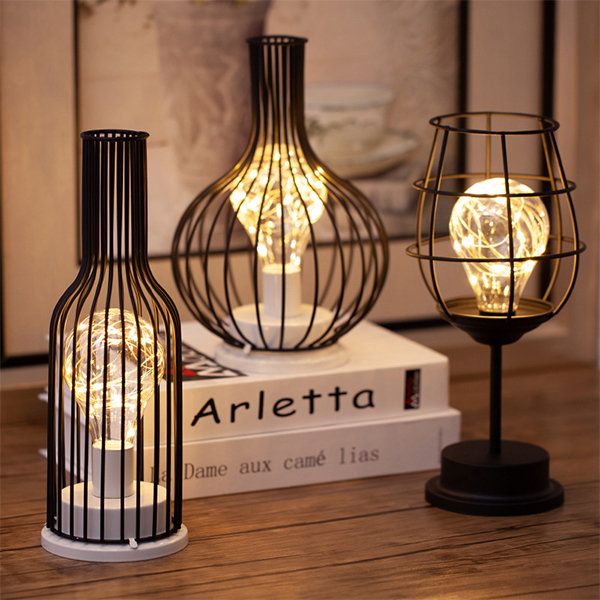 Kabelloses Stimmungsleuchten-Set – 3 einzigartige LED-Tischlampen mit Wein-Thema