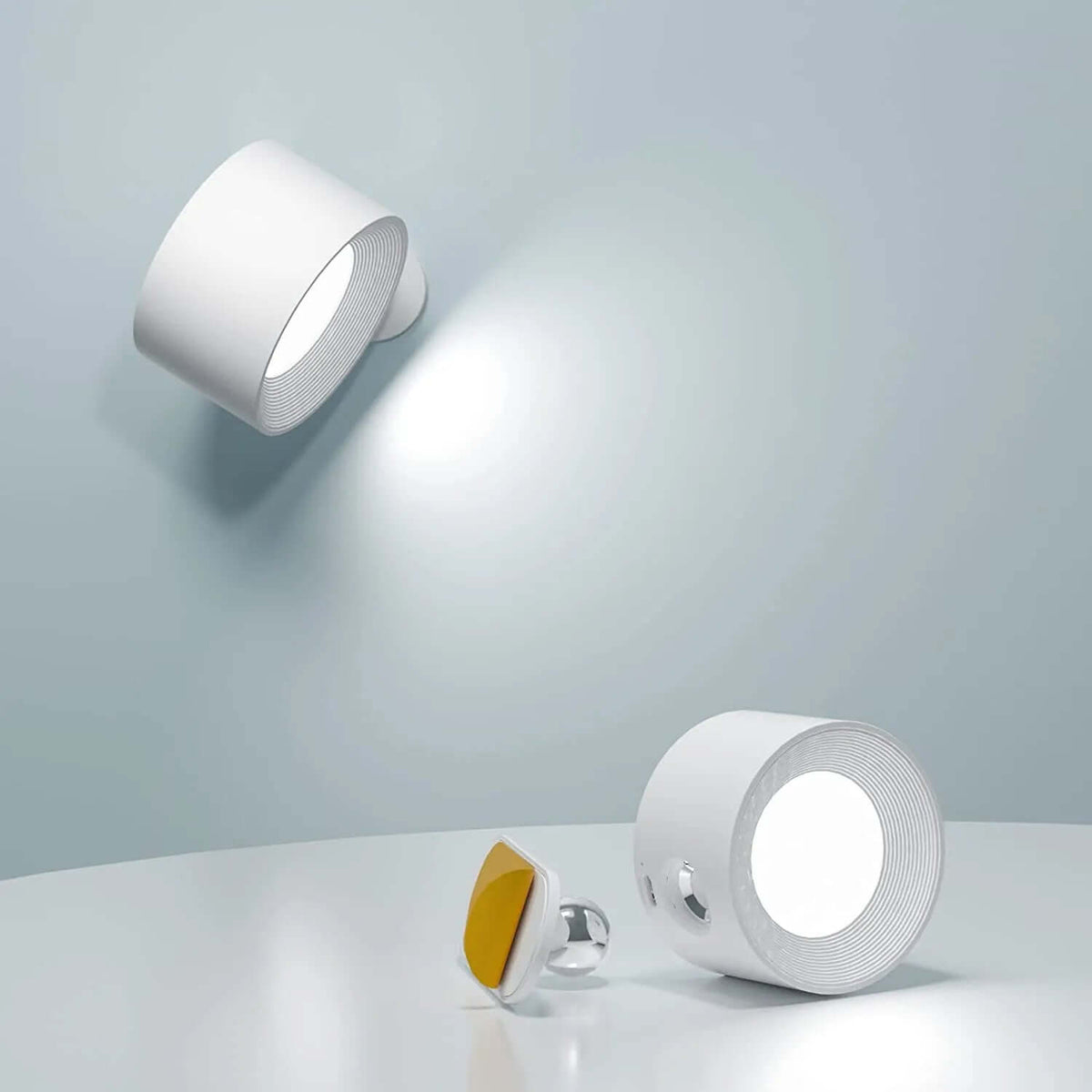 Kabellose LED-Wandleuchte mit 360°-Drehfunktion