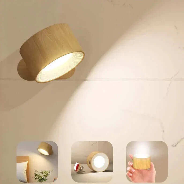 Kabellose LED-Wandleuchte mit 360°-Drehfunktion
