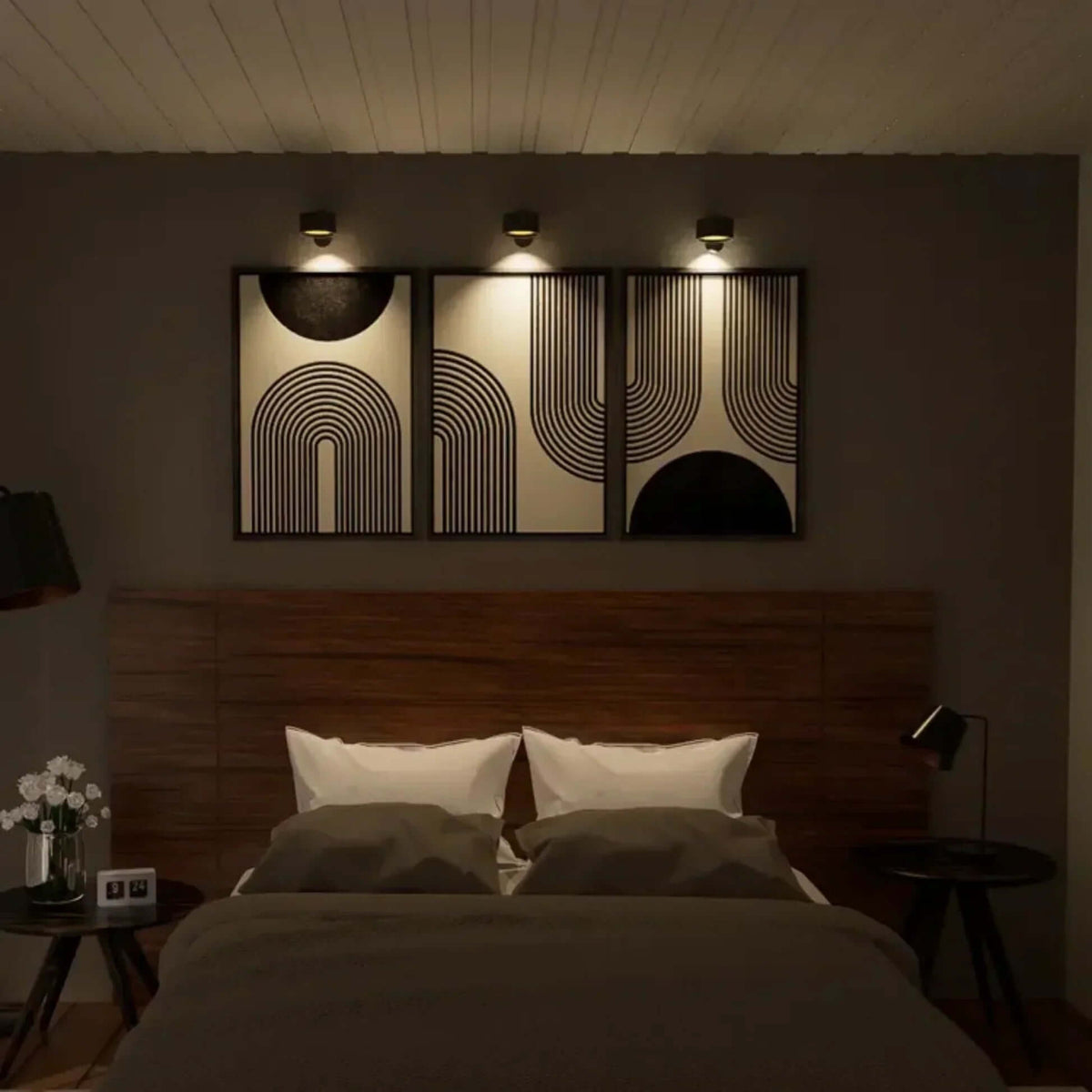 Kabellose LED-Wandleuchte mit 360°-Drehfunktion