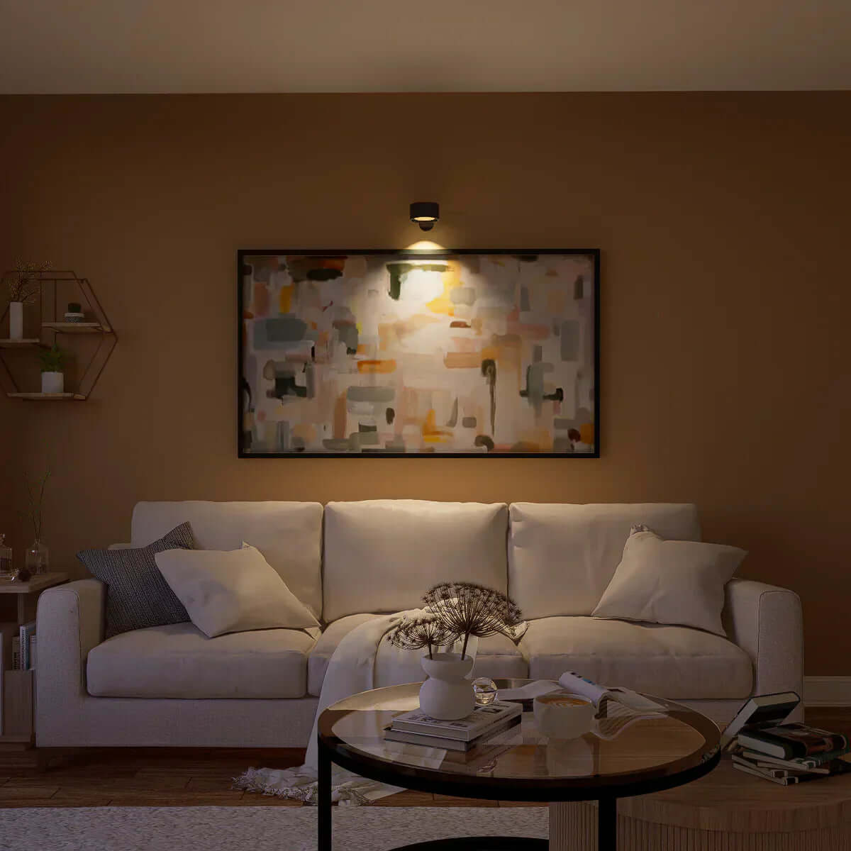 Kabellose LED-Wandleuchte mit 360°-Drehfunktion