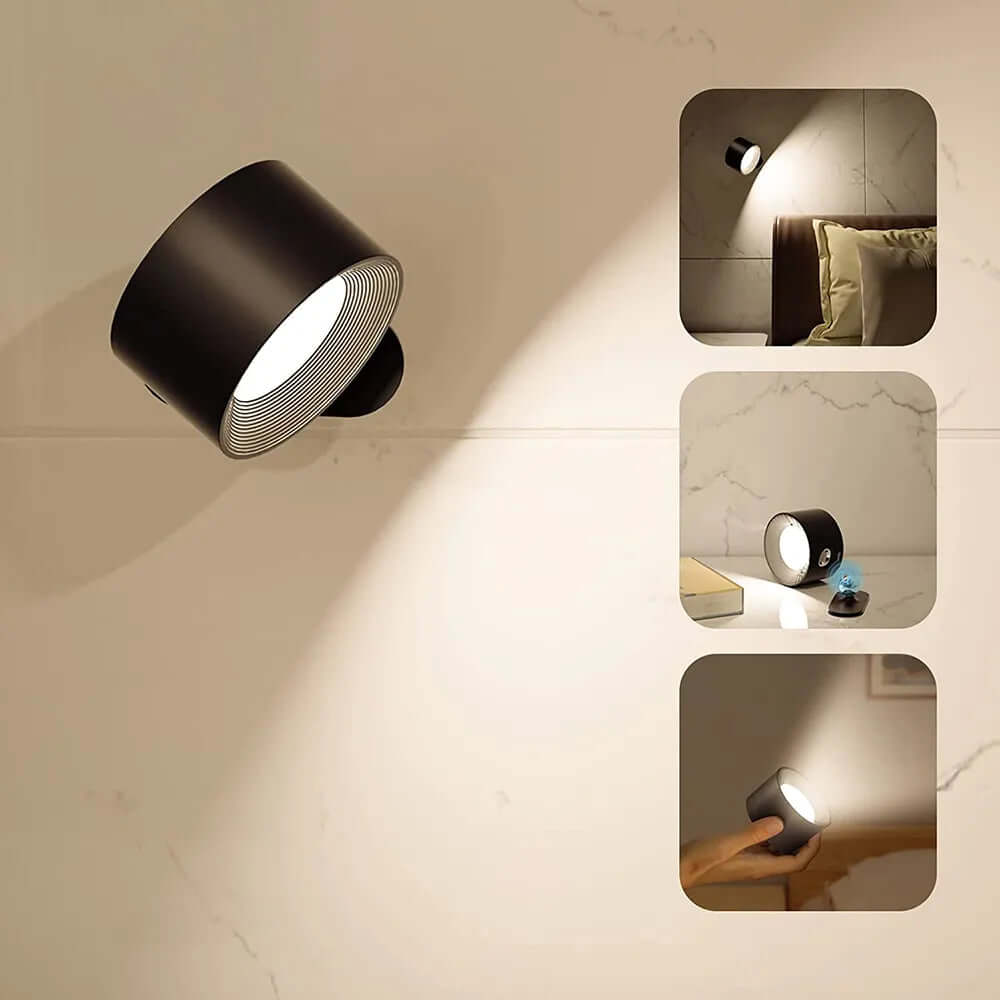 Kabellose LED-Wandleuchte mit 360°-Drehfunktion