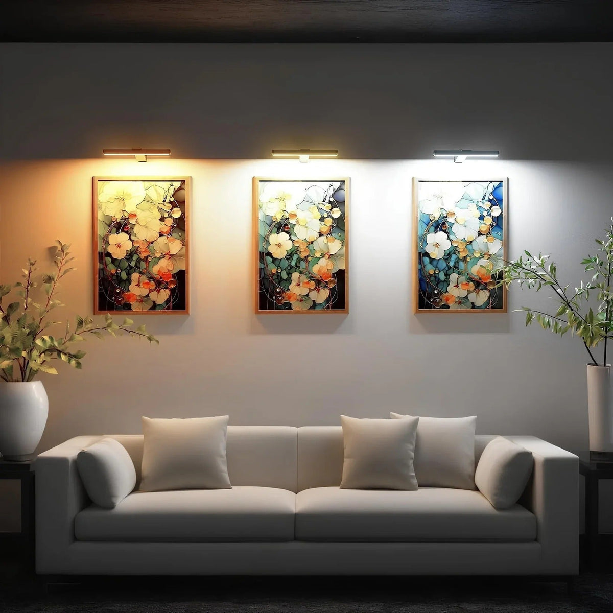 Kabellose LED-Bilderleuchte – wiederaufladbare Wandlampe mit Fernbedienung, dimmbar