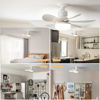 Kabelloser Deckenventilator mit LED-Beleuchtung und Fernbedienung
