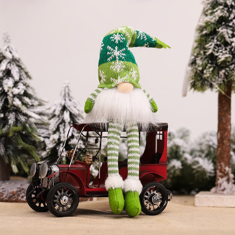 Leuchtendes Weihnachts-Plüschwichtel-Set – Nordische Tomte Weihnachtsdekoration mit langen Beinen