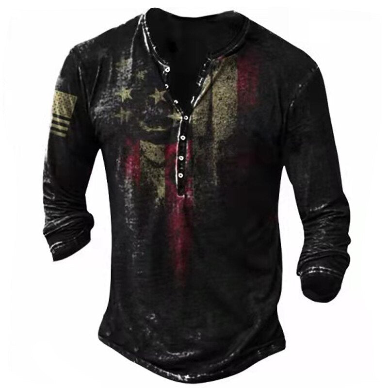 Vintage-Langarmshirt mit Grafikprint