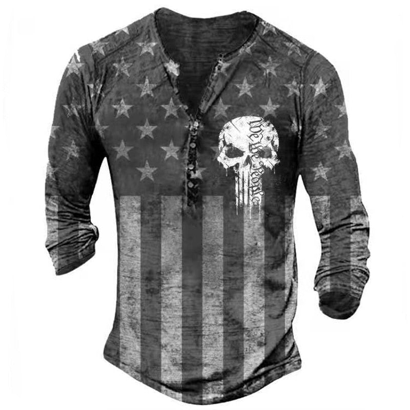 Vintage-Langarmshirt mit Grafikprint