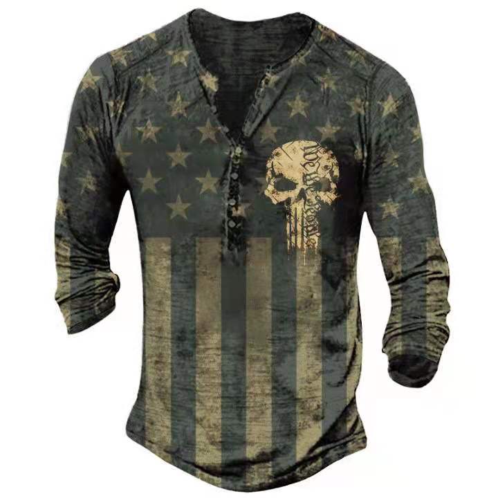 Vintage-Langarmshirt mit Grafikprint