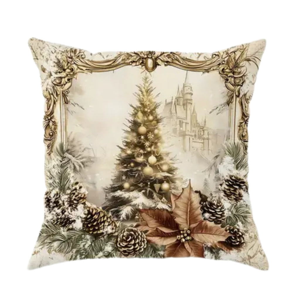Vintage Weihnachtsmann Kissenbezug – Festlicher Kissenbezug zur Dekoration von Sofa und Bett