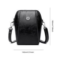Vintage Damen Leder Crossbody Tasche - Verstellbarer Schultergurt, kompaktes Design und eleganter Stil