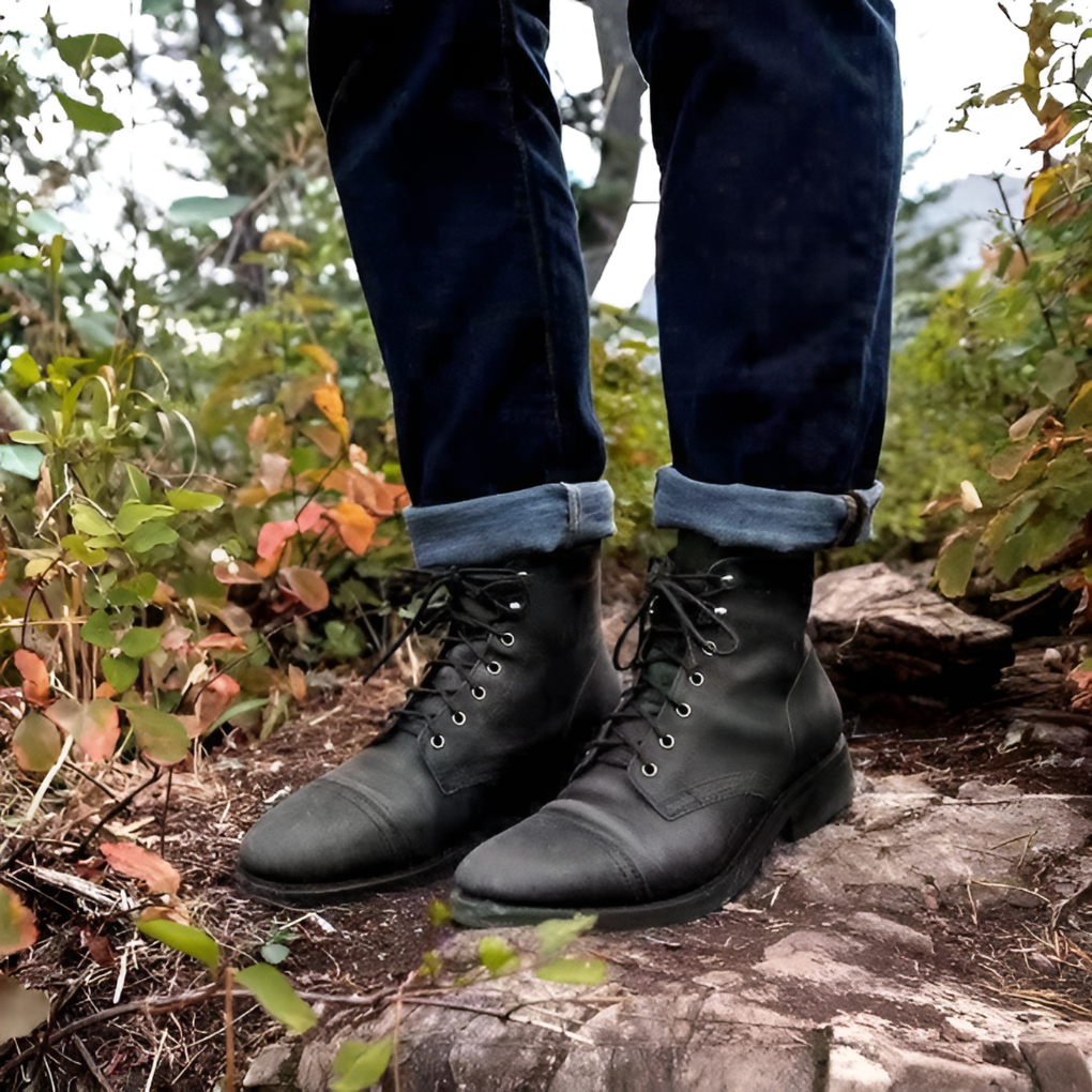 Vintage-Schnürstiefel für Herren