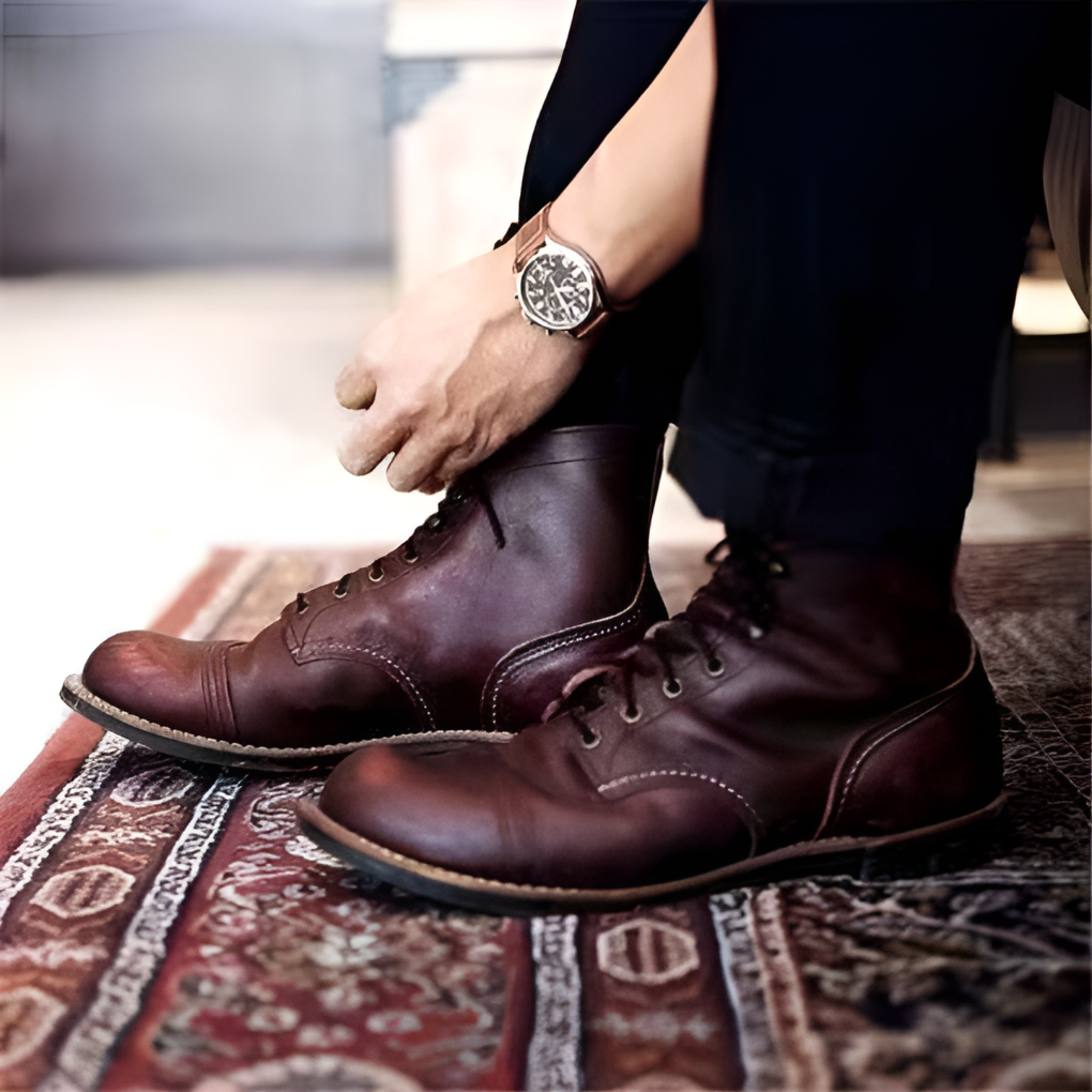 Vintage-Schnürstiefel für Herren