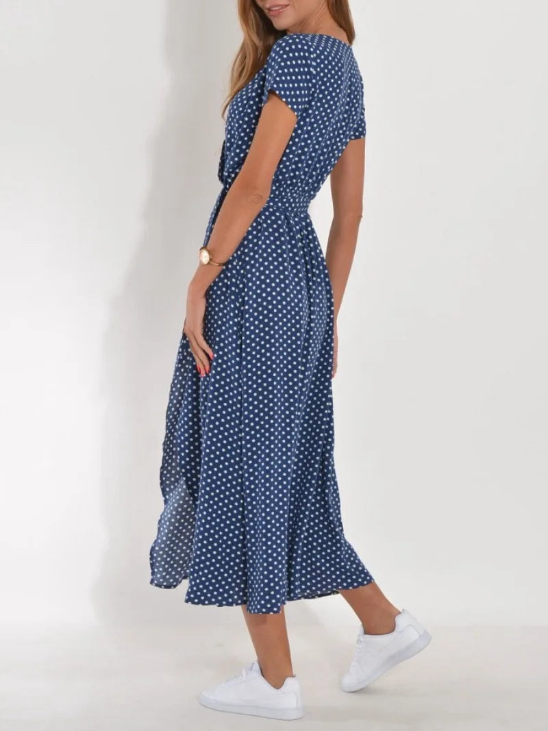 Damen-Wickelkleid mit Blumenmuster