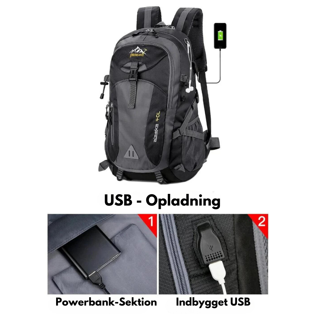 Wasserdichter 40-Liter-Rucksack für Abenteuer - bequem und funktional