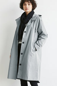 Wasserdichter Regenmantel im Trenchcoat-Stil mit Kapuze - Leicht und elegant
