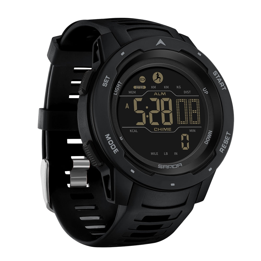 Wasserdichte militärische Digitaluhr mit Schrittzähler