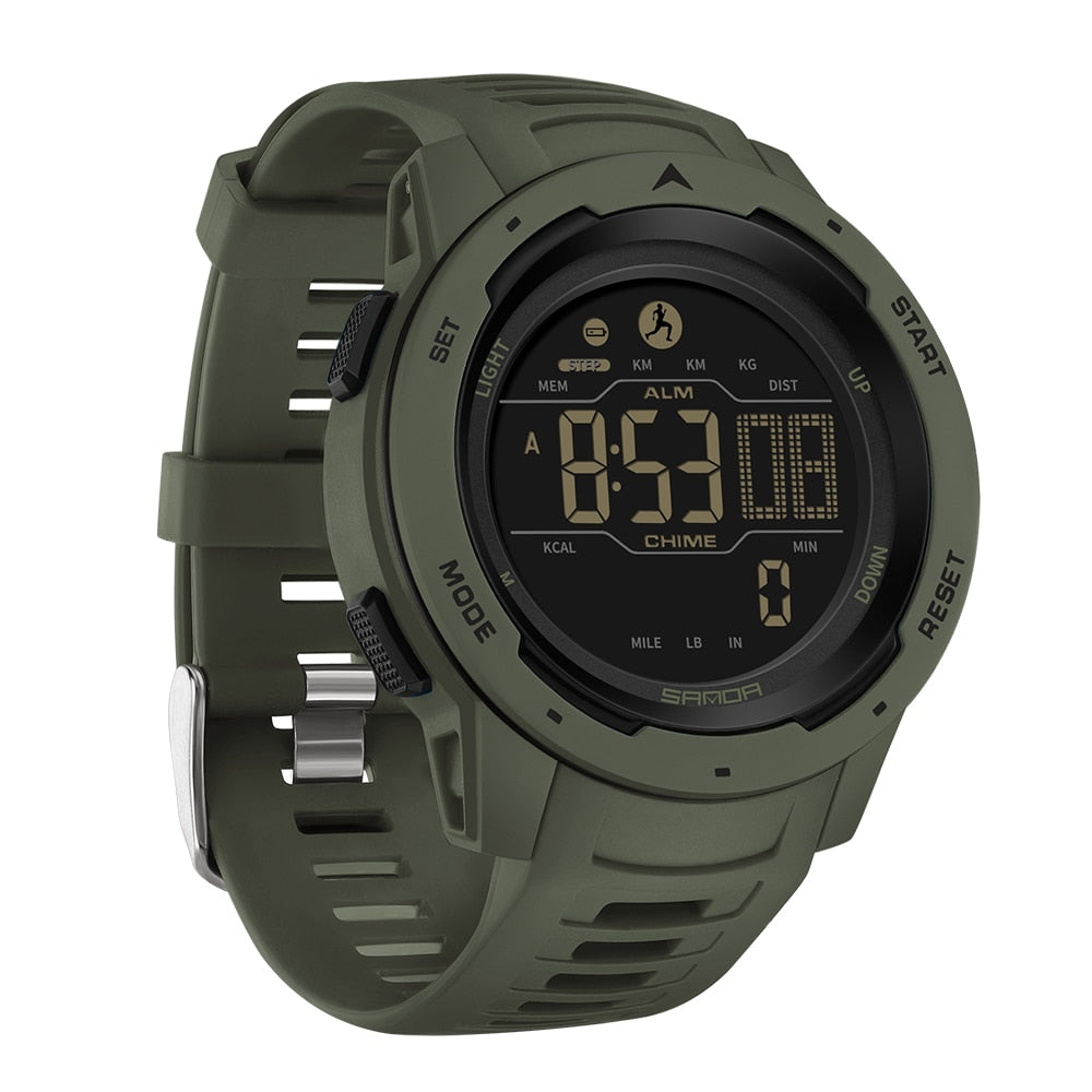 Wasserdichte militärische Digitaluhr mit Schrittzähler