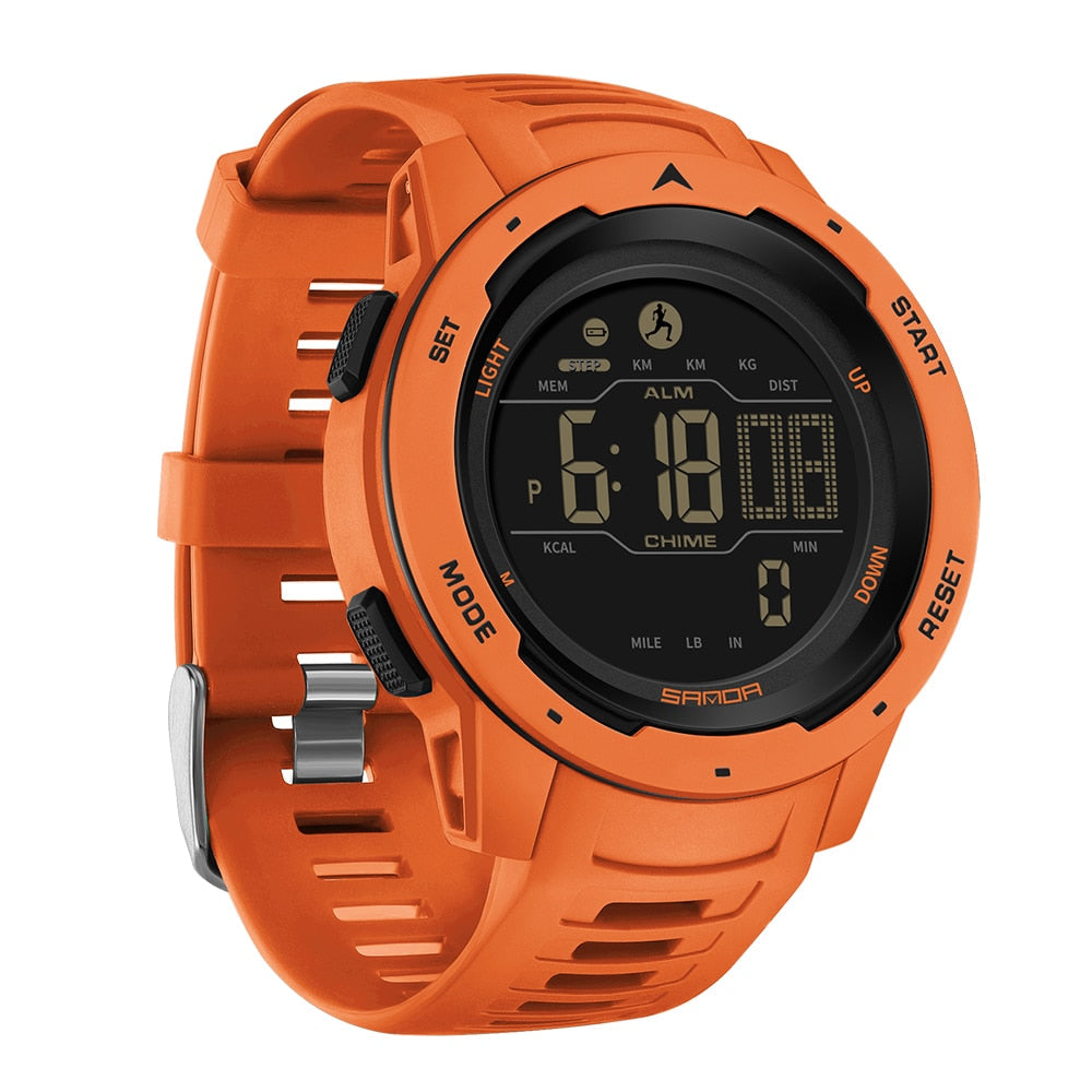 Wasserdichte militärische Digitaluhr mit Schrittzähler