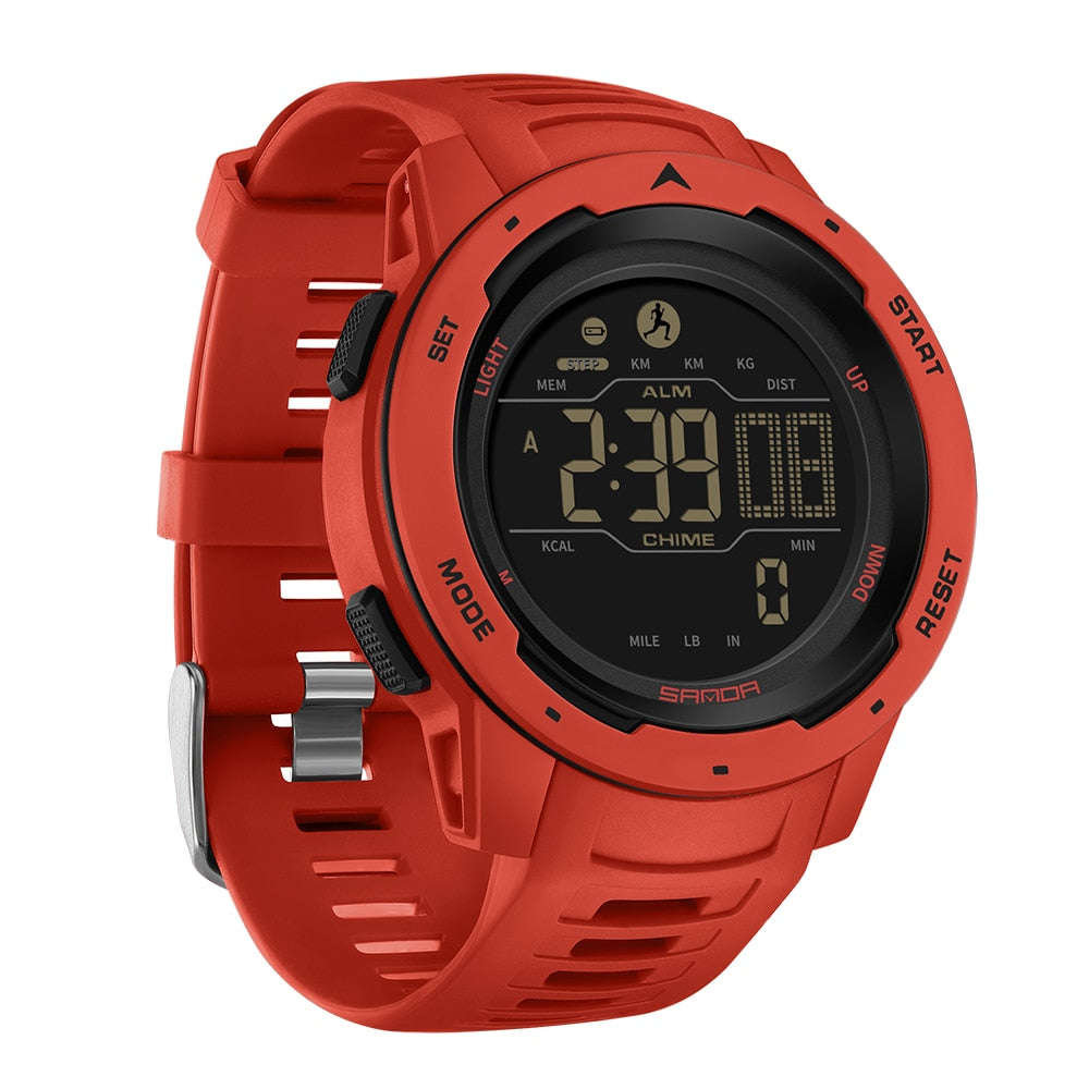Wasserdichte militärische Digitaluhr mit Schrittzähler