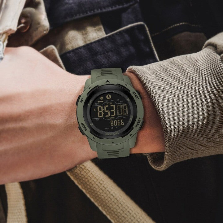 Wasserdichte militärische Digitaluhr mit Schrittzähler