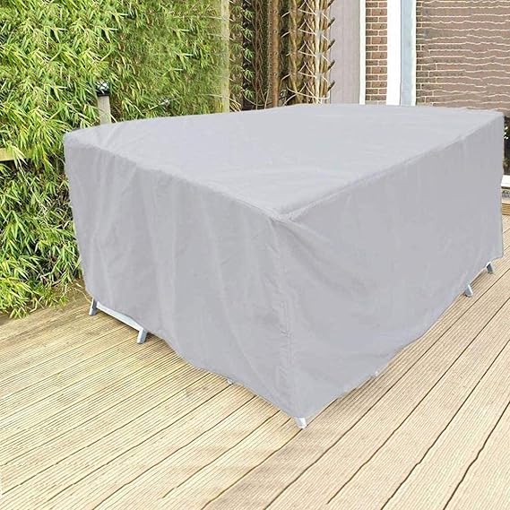 Wasserdichte Gartenmöbelabdeckung aus schwarzem Polyester