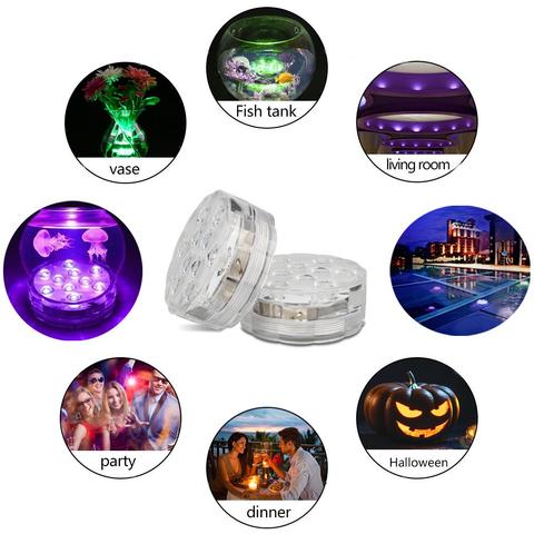 Wasserdichte LED-Unterwasserlampe mit Fernbedienung