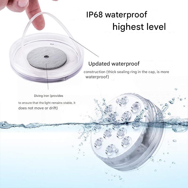 Wasserdichte LED-Unterwasserlampe mit Fernbedienung