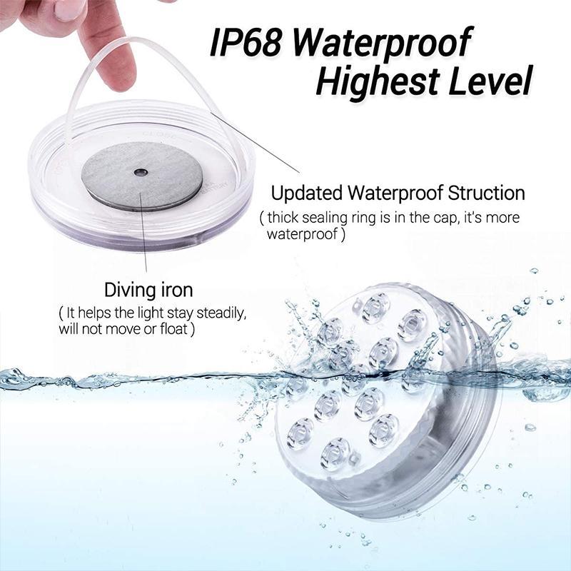 Wasserdichte LED-Lampe mit magnetischer Befestigung und Fernbedienung