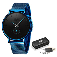 Wasserdichte Luxus-Quarzuhr – Unisex mit Edelstahl-Mesh-Armband