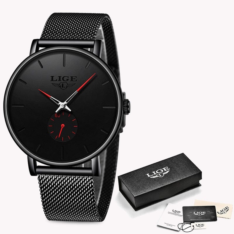 Wasserdichte Luxus-Quarzuhr – Unisex mit Edelstahl-Mesh-Armband