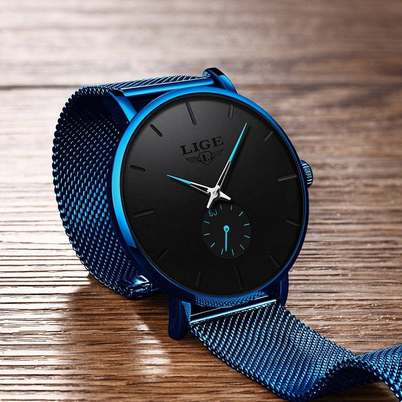 Wasserdichte Luxus-Quarzuhr – Unisex mit Edelstahl-Mesh-Armband