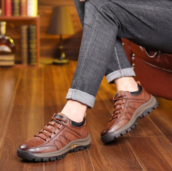 Wasserdichte orthopädische Lederschuhe mit stützendem Design